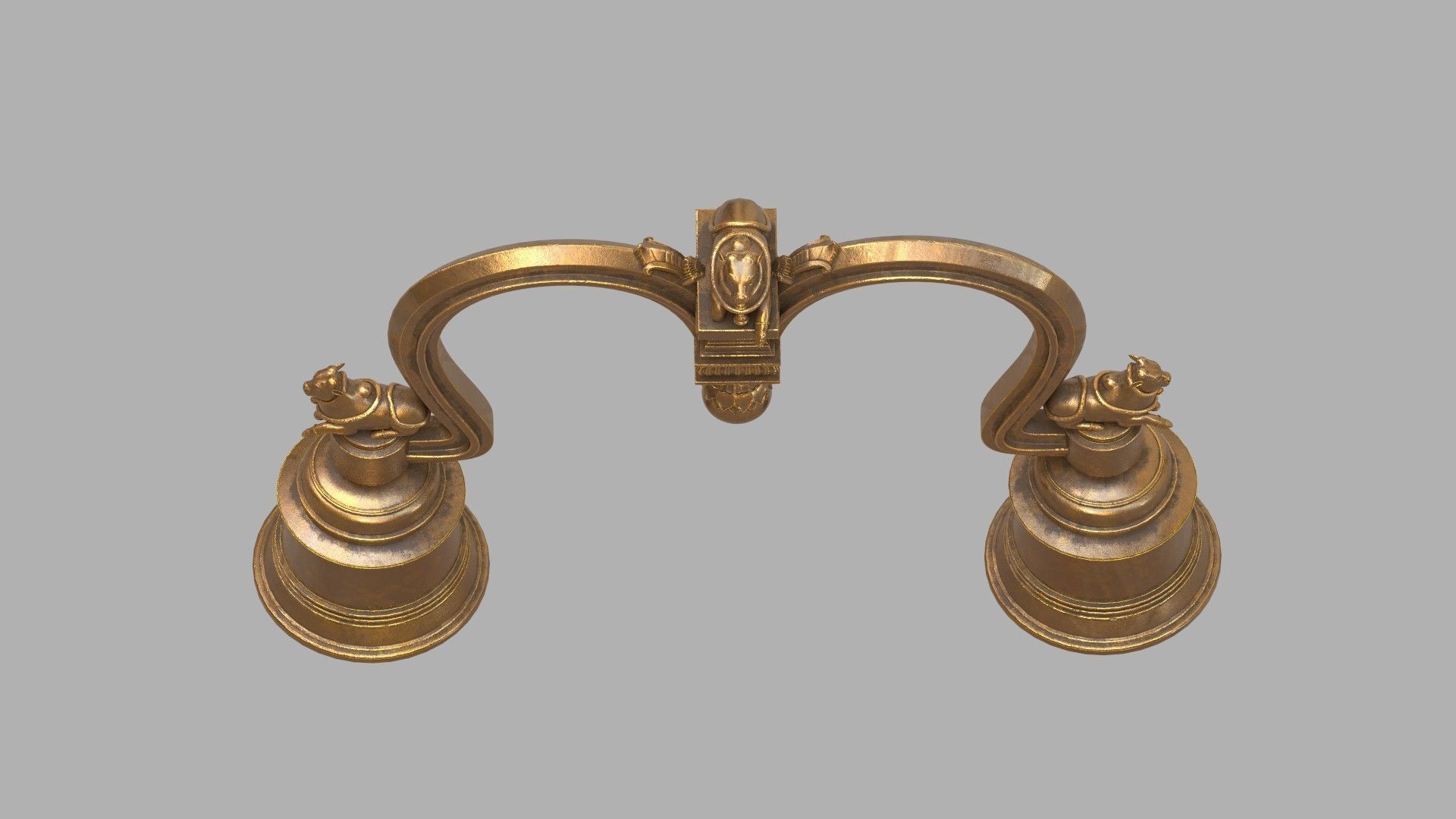 nandi temple bell  3D model_7