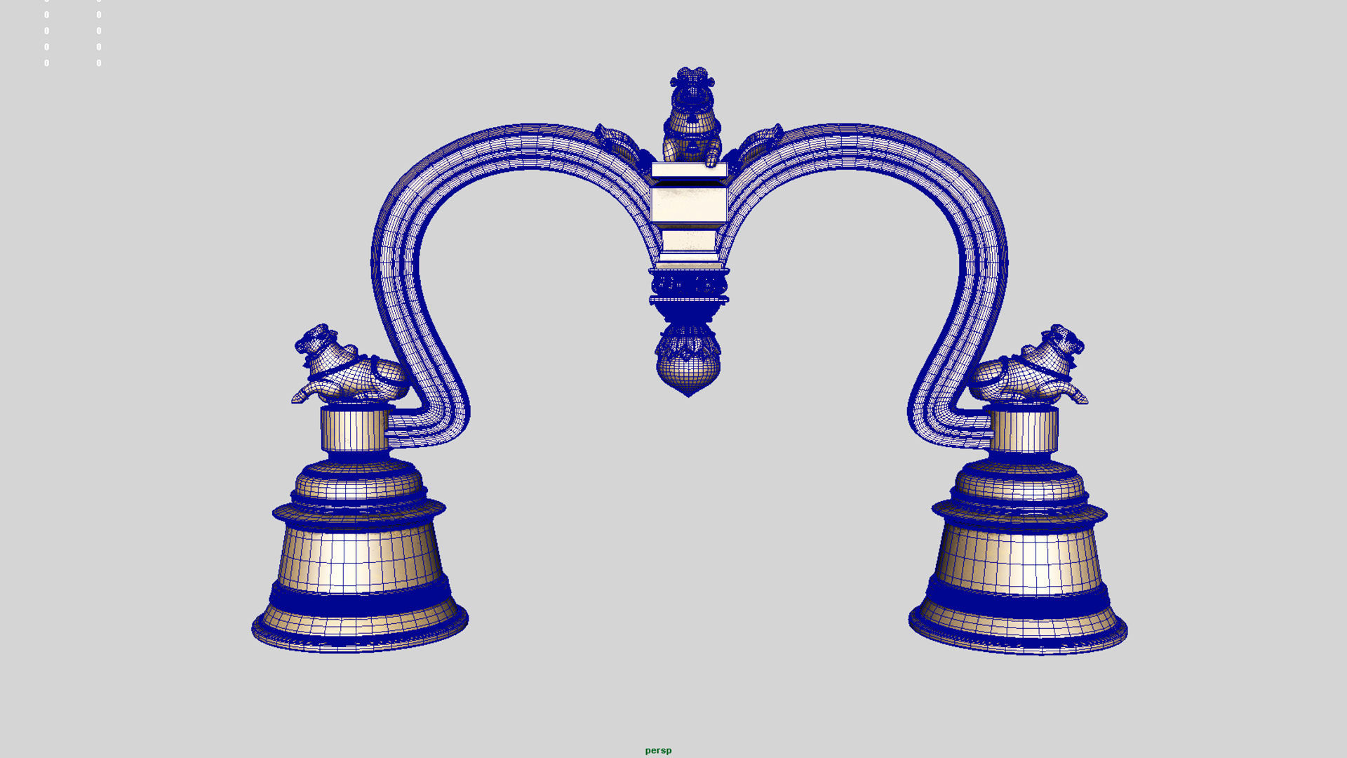 nandi temple bell  3D model_2