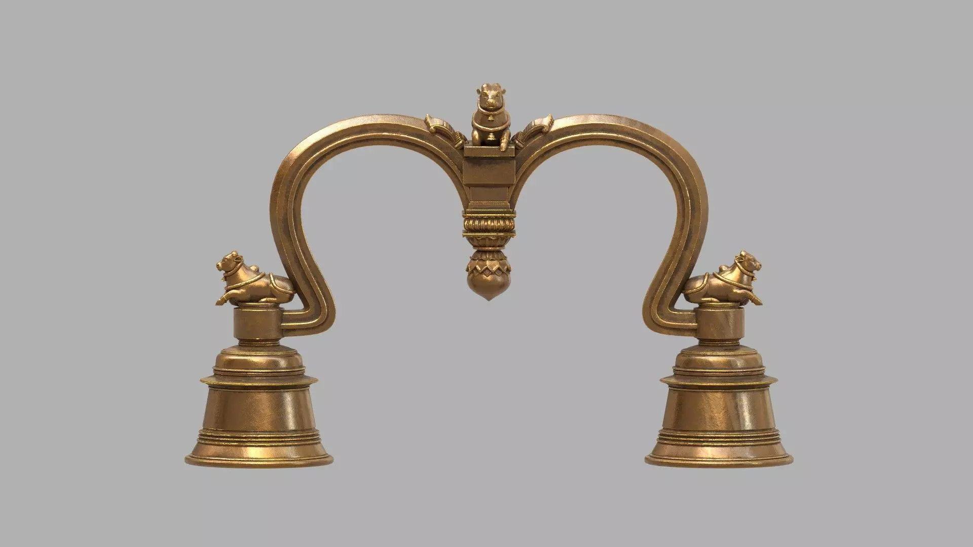 nandi temple bell  3D model_0