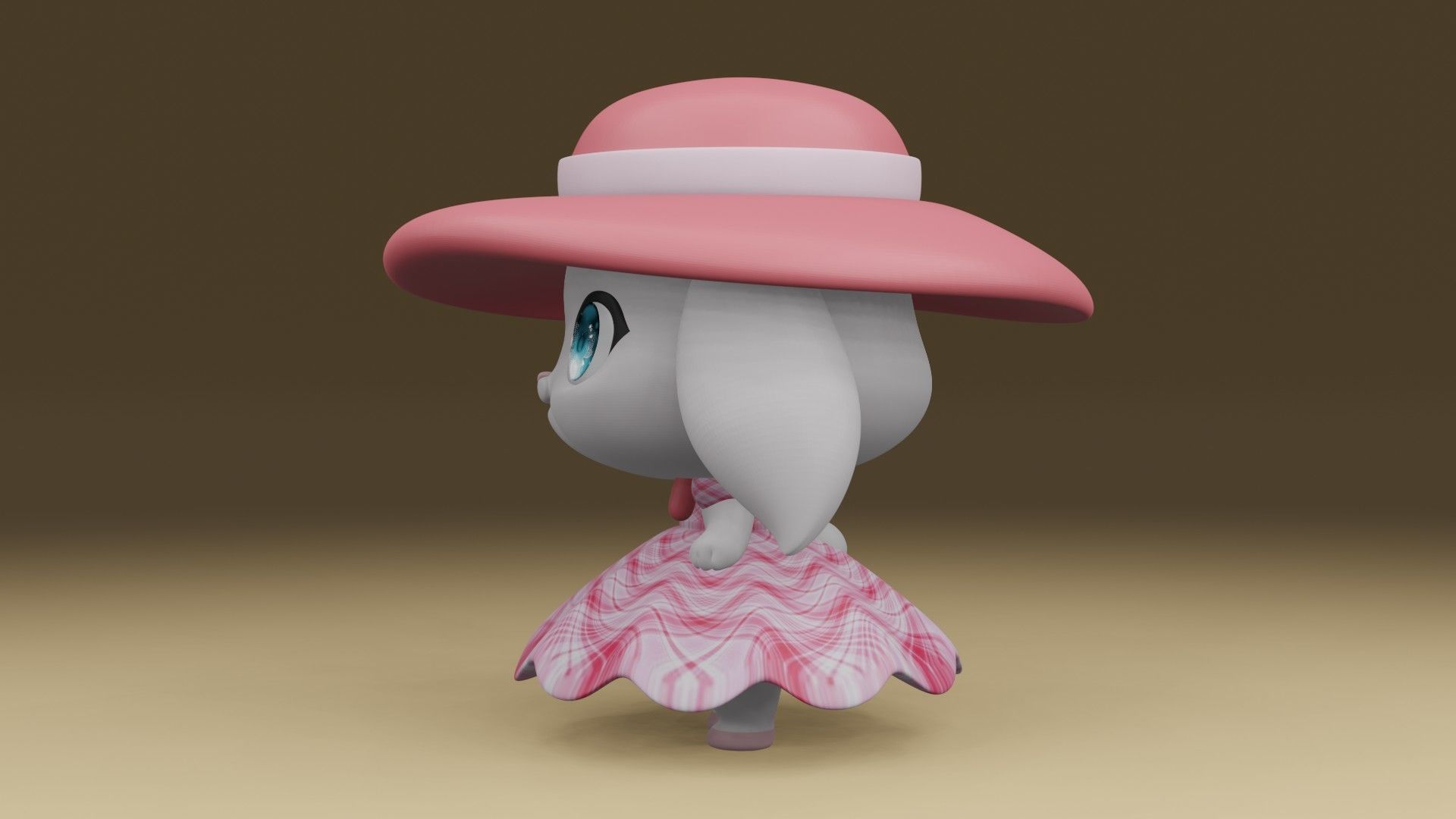 rabbit 3D print model_13