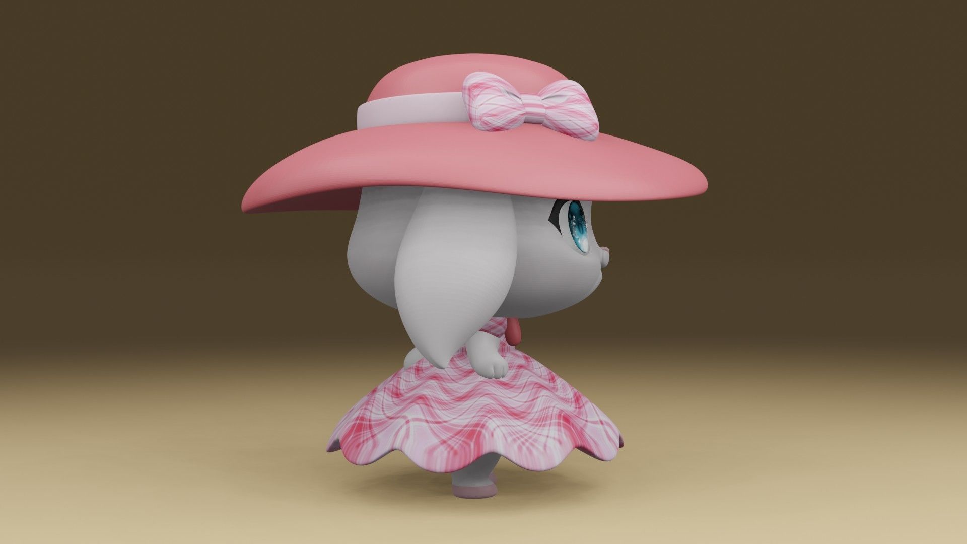 rabbit 3D print model_9