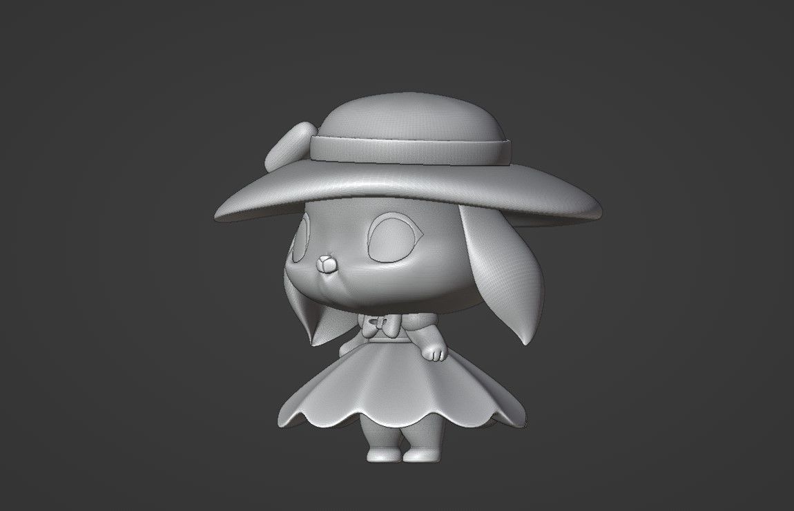 rabbit 3D print model_6