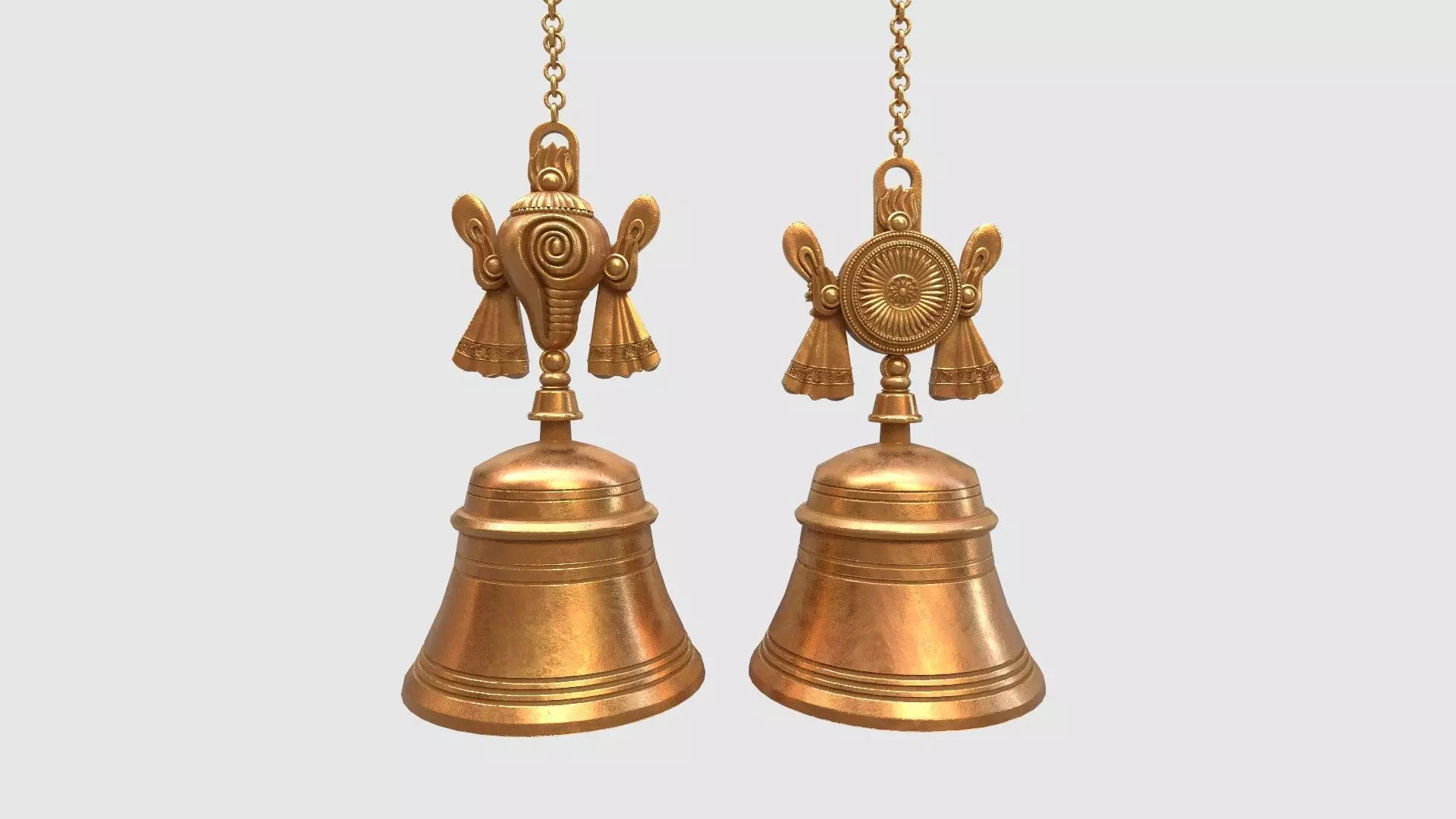 shanku chakra hanging bell  3D model_0