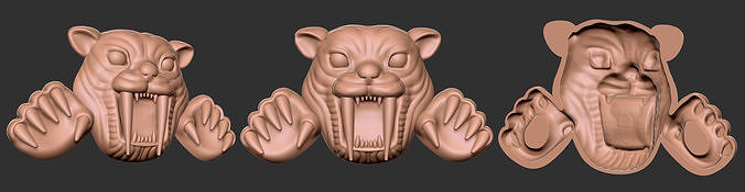 Tiger Face Pendant  3D print model