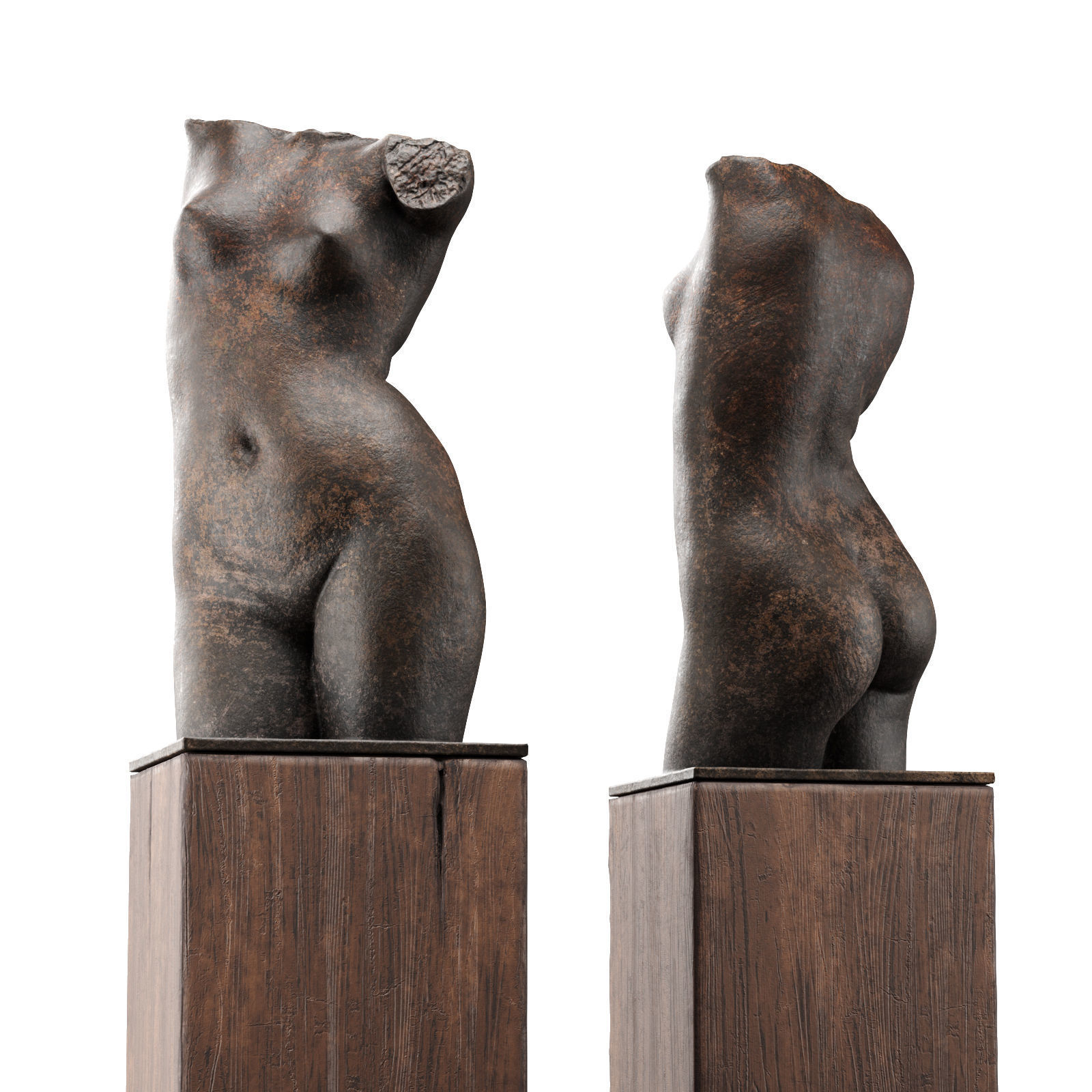 Galatea Bust sculpture Low-poly 3D model_4