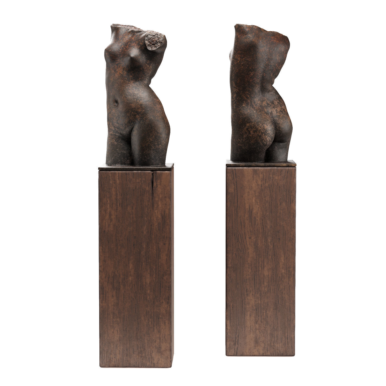 Galatea Bust sculpture Low-poly 3D model_3