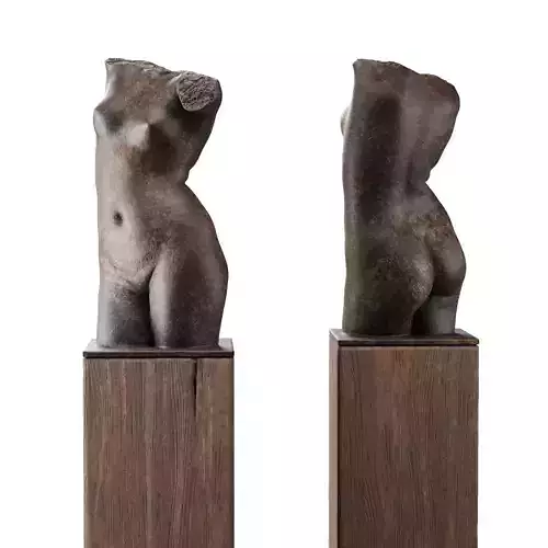 Galatea Bust sculpture Low-poly 3D model
