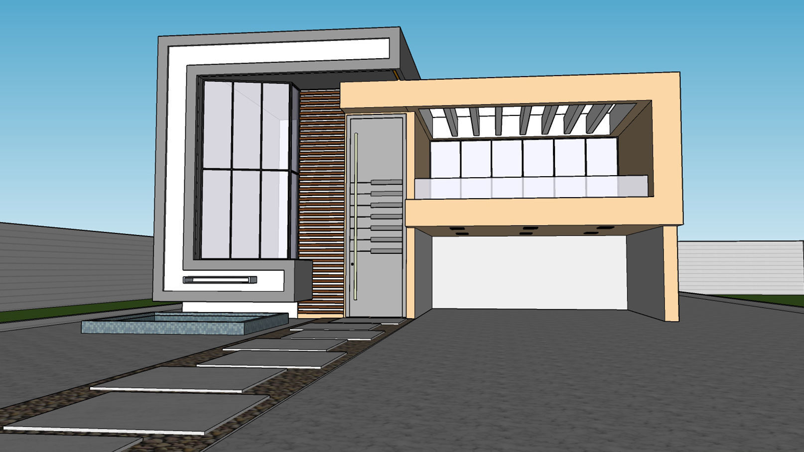 Modern Villa Modeled with SketchUp and Rendered with Lumion  3D model_8