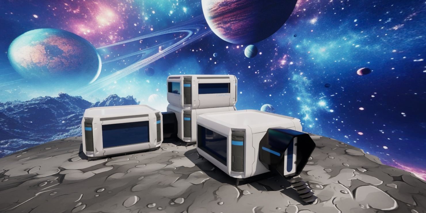 Game Ready Scifi Asset Pack Low-poly 3D model_4