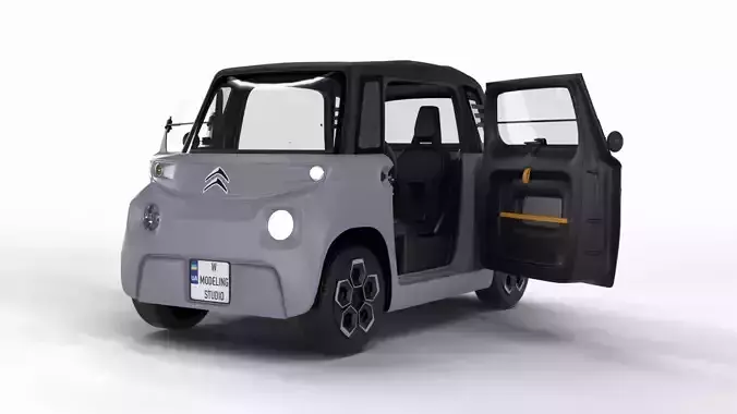 Citroen Ami 2020 3d model HQ interior