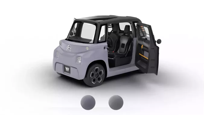 Citroen Ami 2020 3d model HQ interior