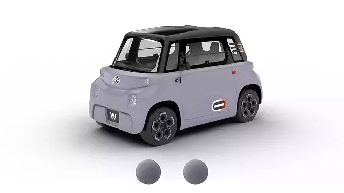 Citroen Ami 2020 3d model HQ interior