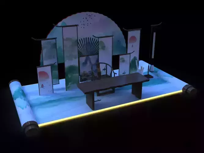 Chinese style artistic conception and styling