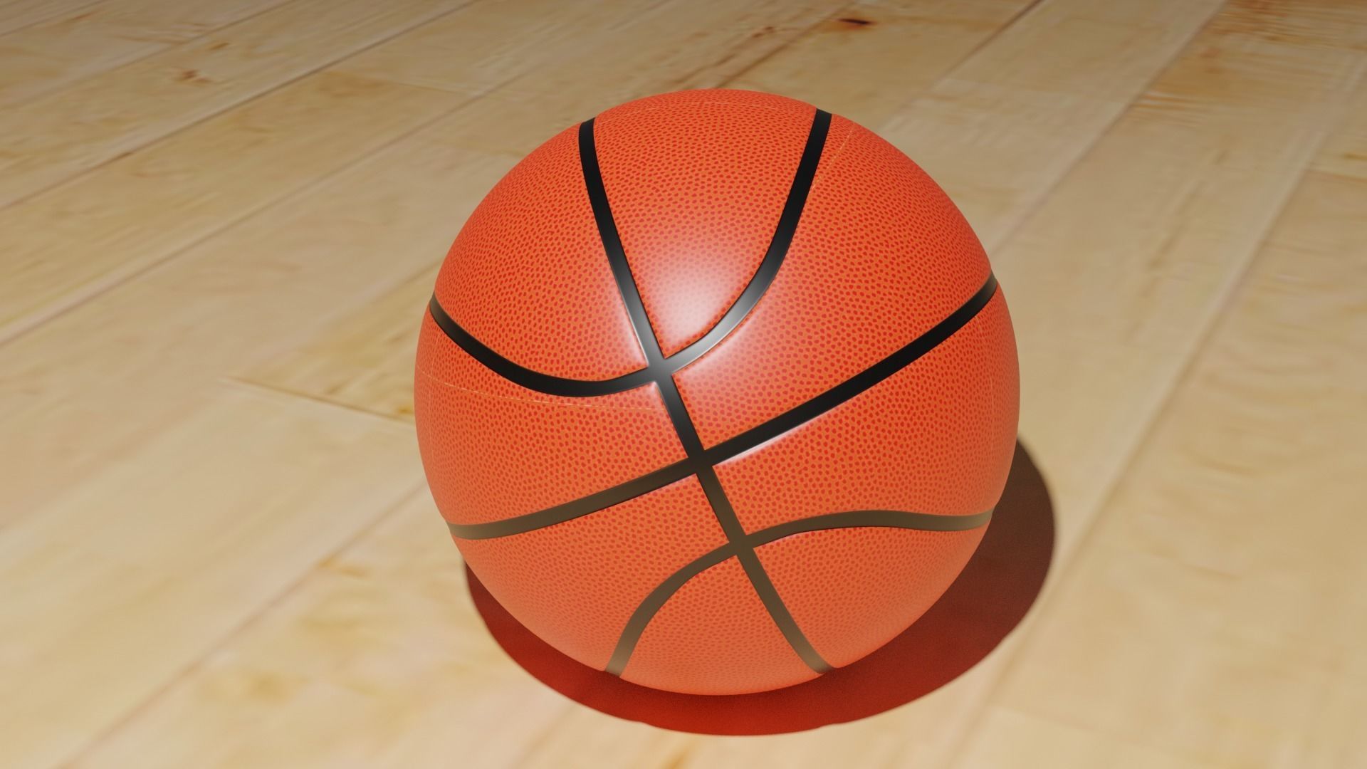 Basketball - low poly - game ready Low-poly 3D model_1