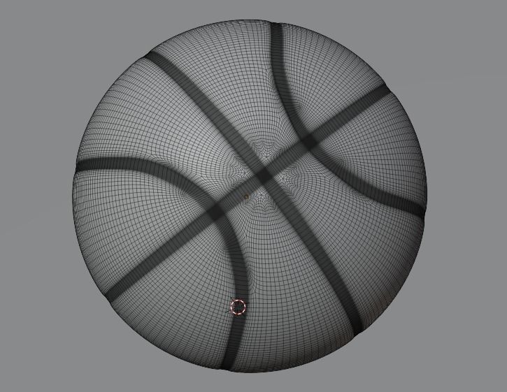 Basketball - low poly - game ready Low-poly 3D model_3