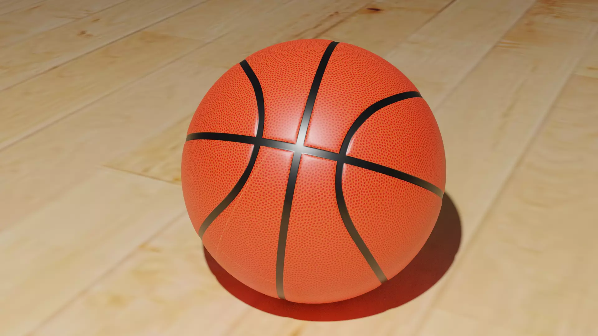 Basketball - low poly - game ready Low-poly 3D model_0