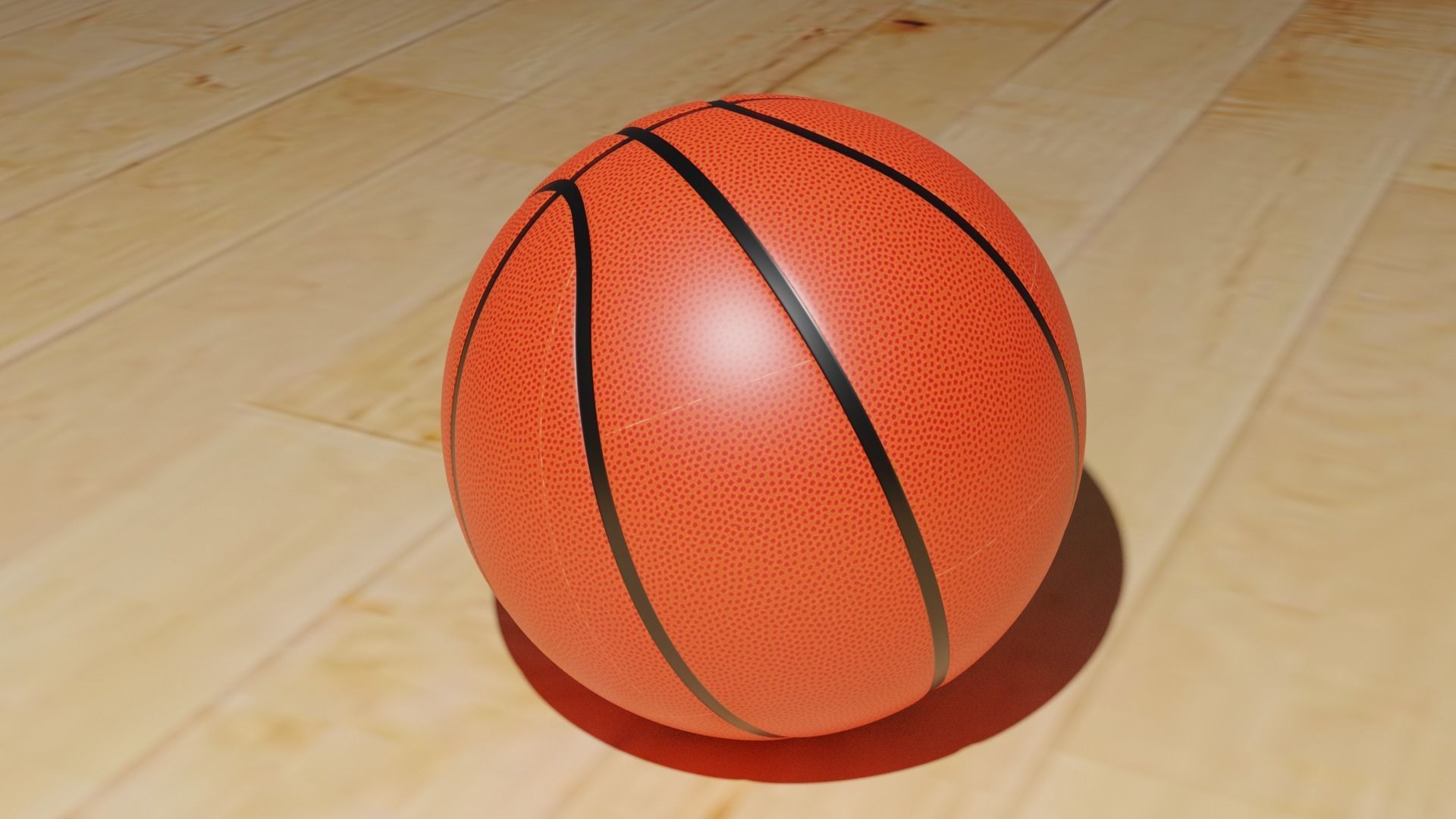 Basketball - low poly - game ready Low-poly 3D model_2