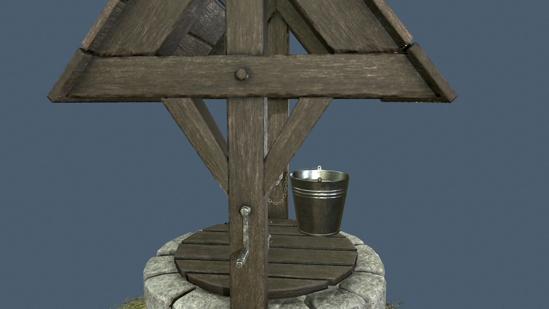Stone Well 3D model_2