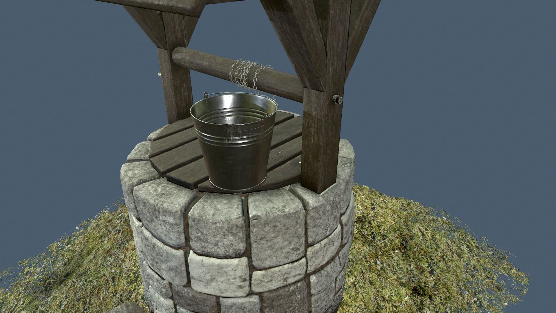 Stone Well 3D model_8