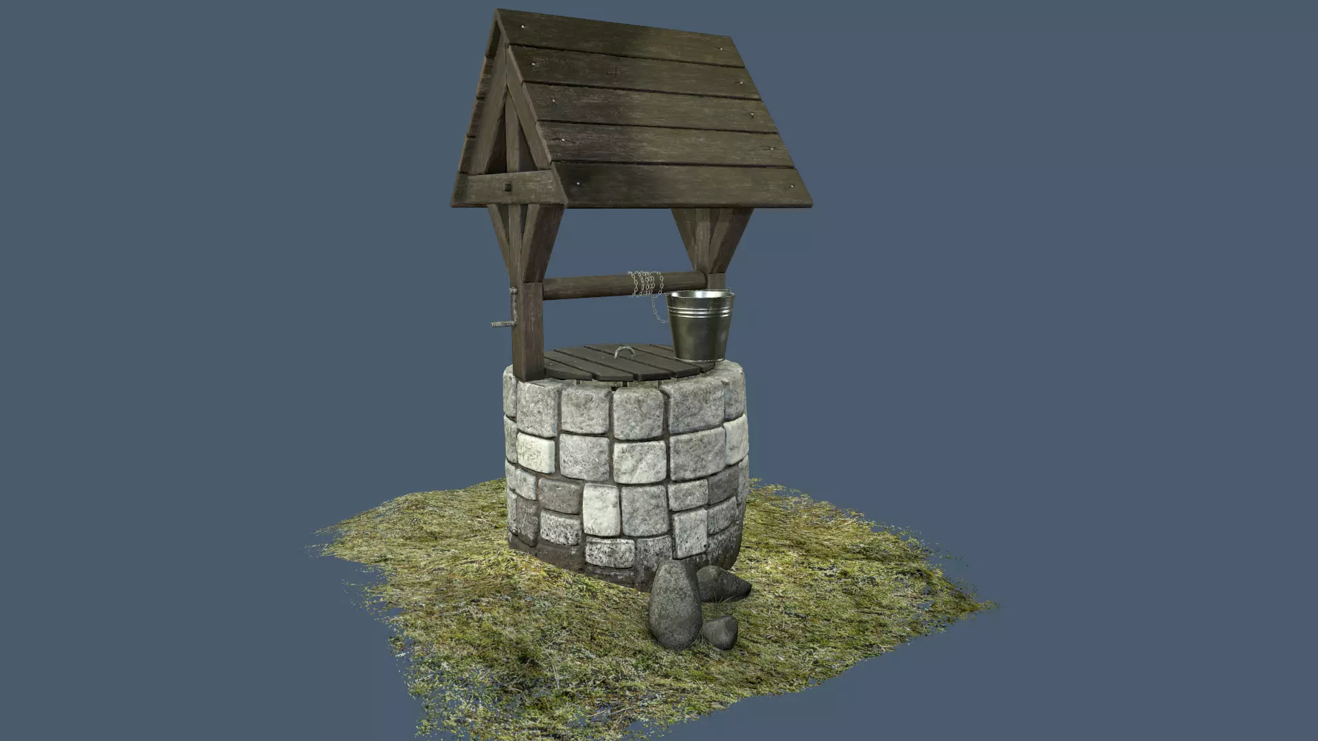 Stone Well 3D model_0