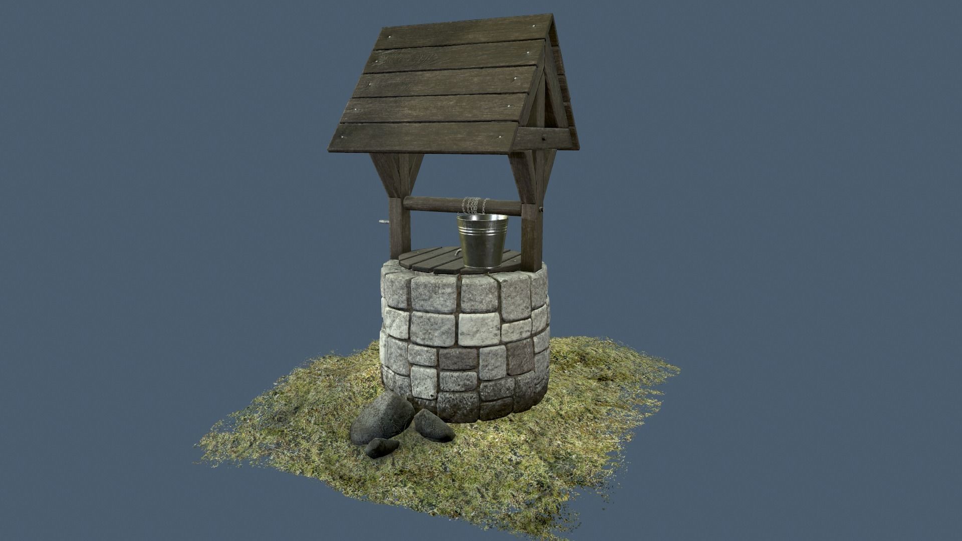 Stone Well 3D model_5