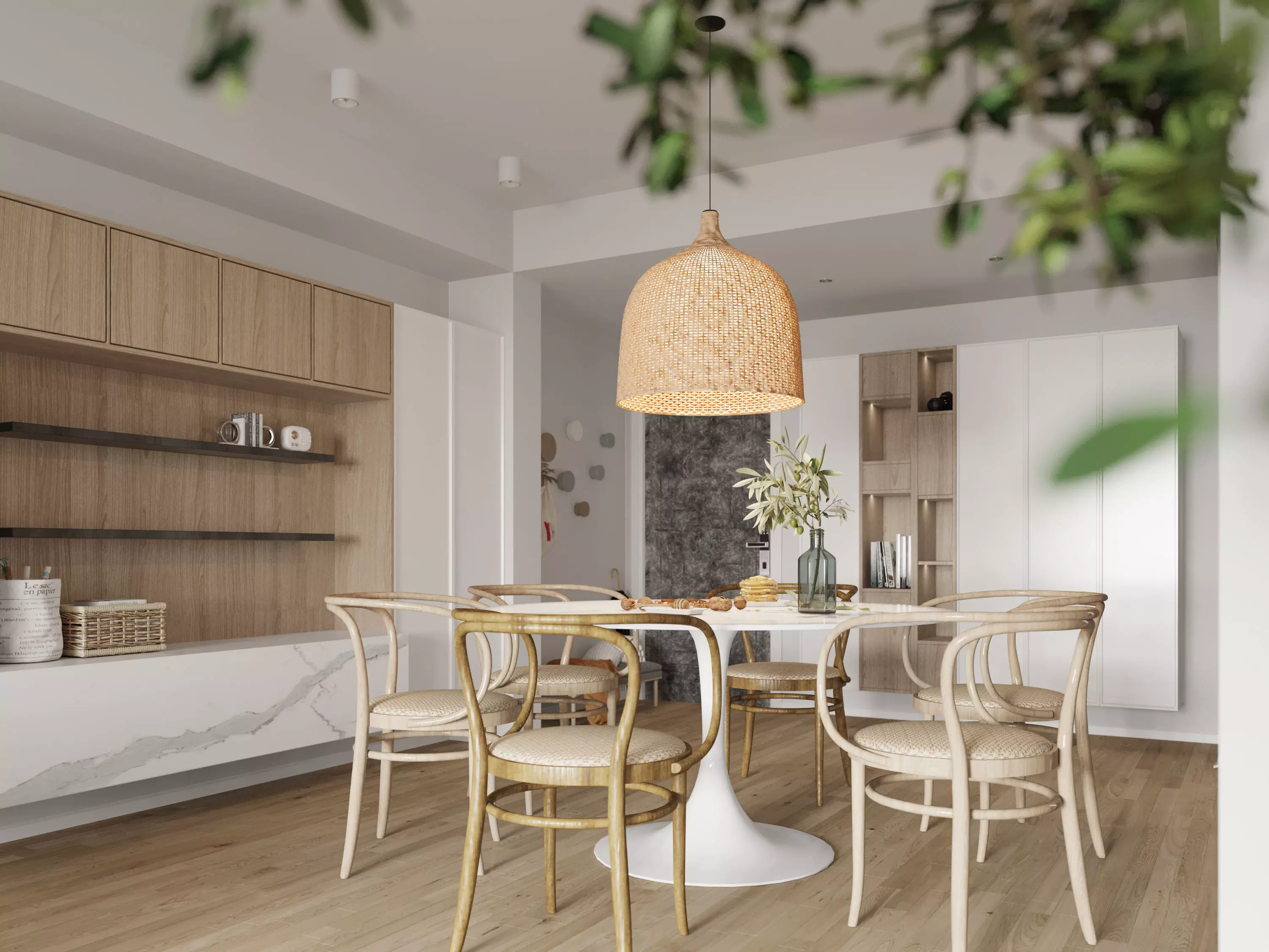A refreshing interior design that exudes a sense of nature 3D model