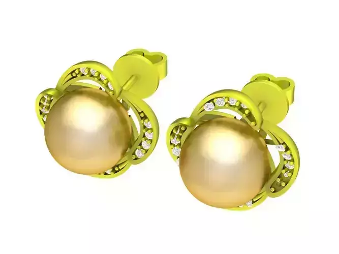 A6771 Luxury Diamond Pearl Earrings