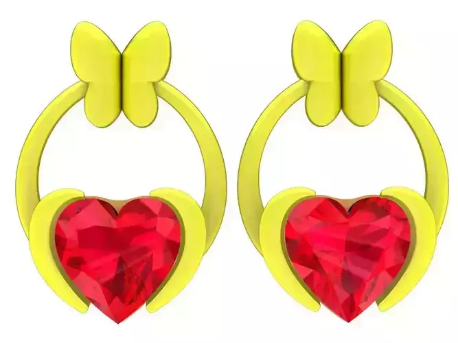 A6787 Luxury Diamond Heart Butterfly Women Pendant