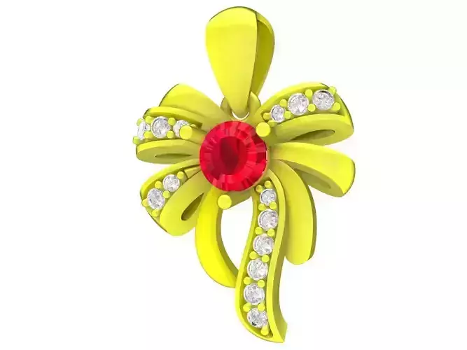 A6801 Luxury Diamond Bow Women Pendant