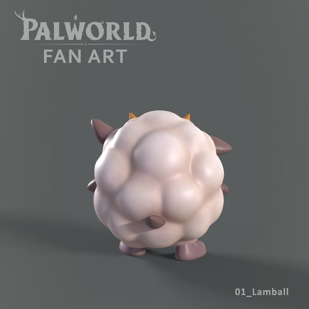 PALWORLD 01 LAMBALL FANART 3D print model_3