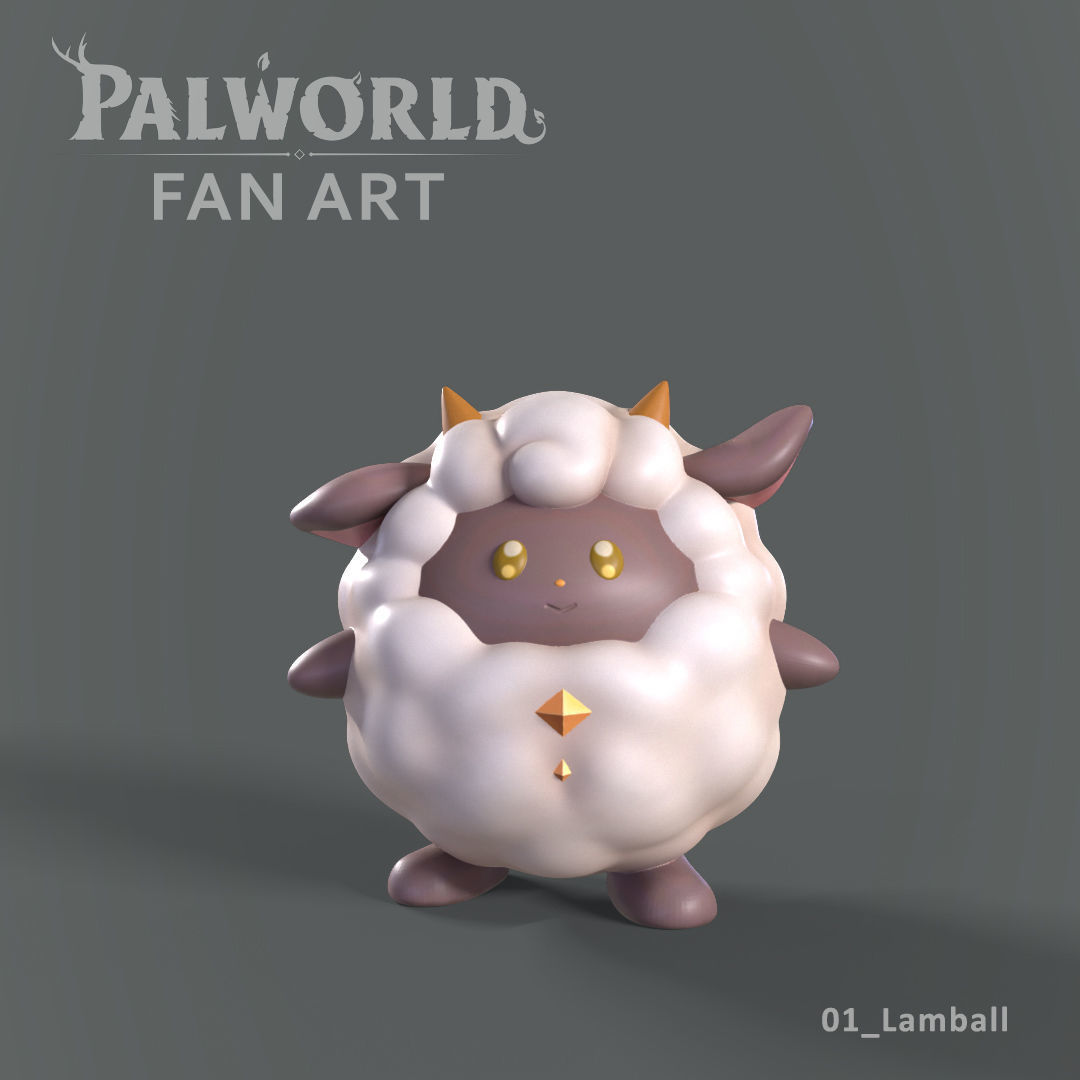 PALWORLD 01 LAMBALL FANART 3D print model_4