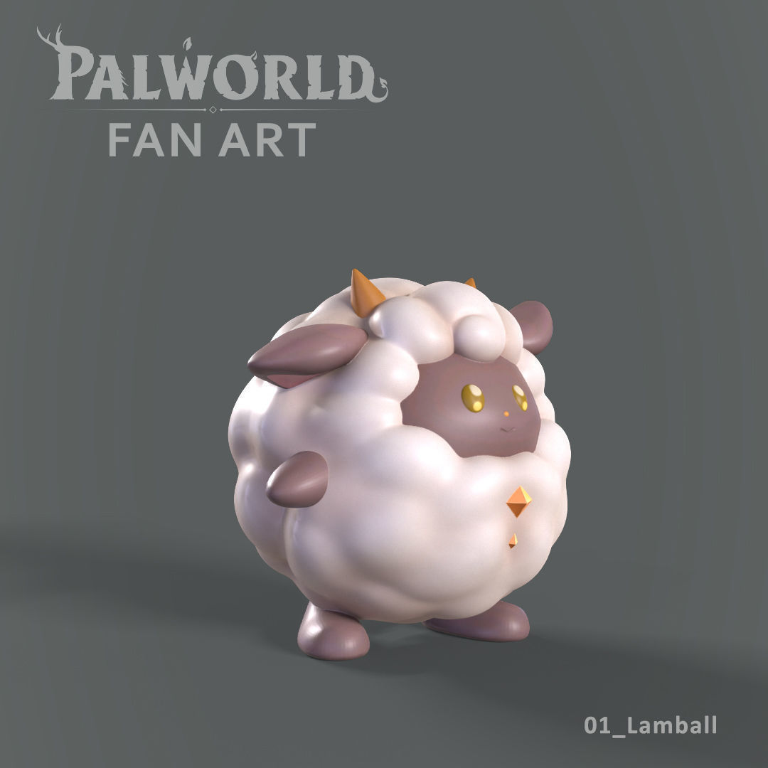 PALWORLD 01 LAMBALL FANART 3D print model_2