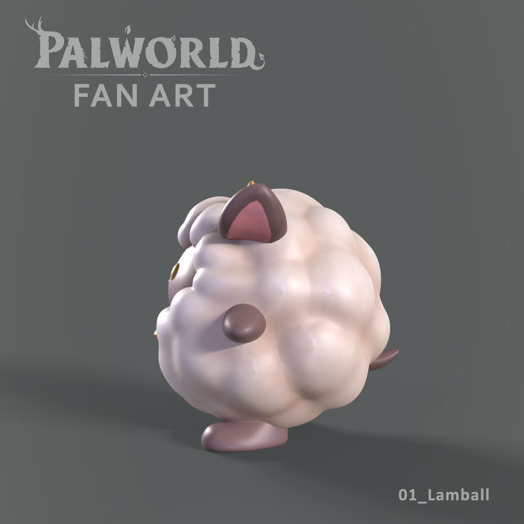 PALWORLD 01 LAMBALL FANART 3D print model_5