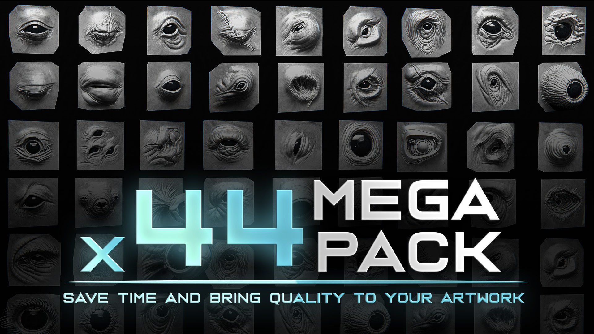 44 EYE - High Detailed Eye For Creatures - VDM Zbursh Blender 3D model_1