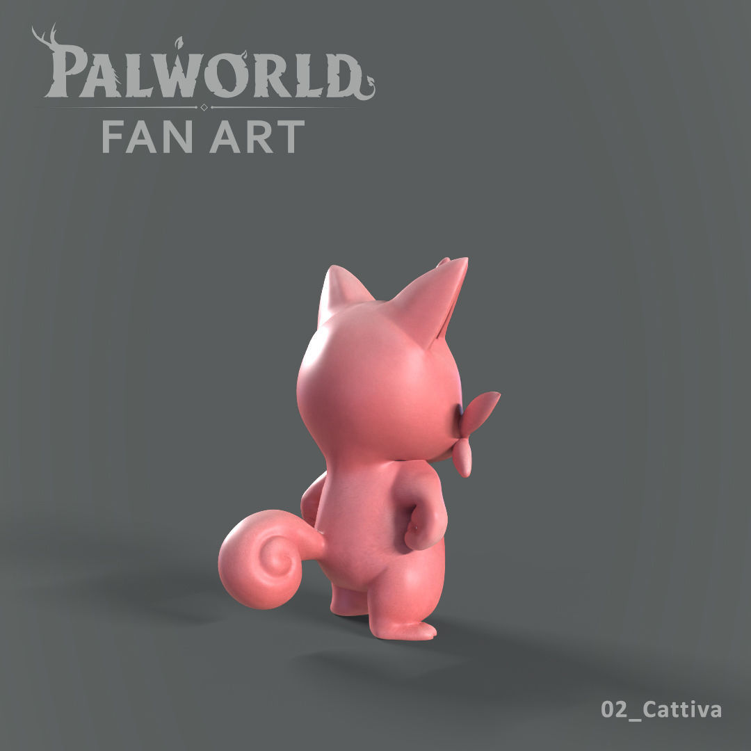 PALWORLD 02 CATTIVA FANART 3D print model_4