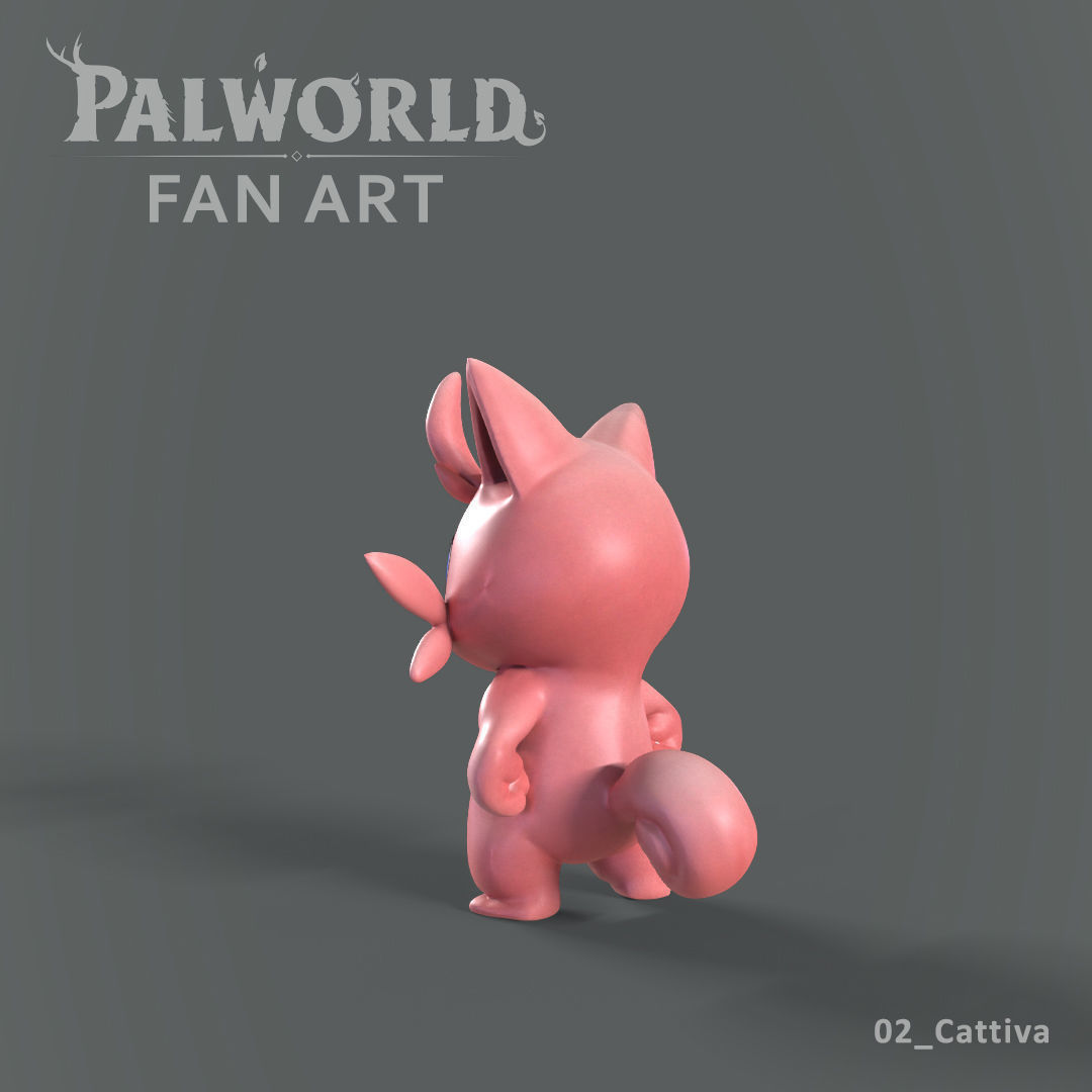 PALWORLD 02 CATTIVA FANART 3D print model_5