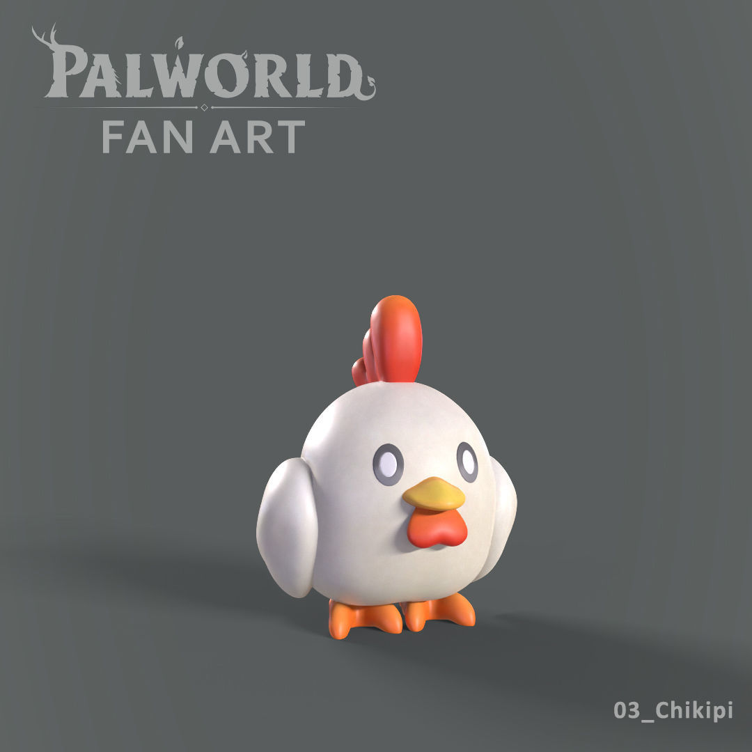 PALWORLD 03 CHIKIPI FANART 3D print model_2