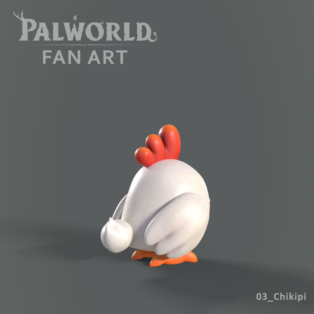 PALWORLD 03 CHIKIPI FANART 3D print model_3