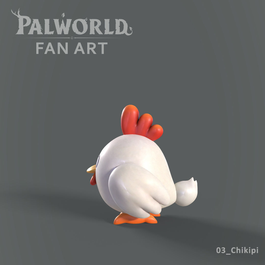PALWORLD 03 CHIKIPI FANART 3D print model_4