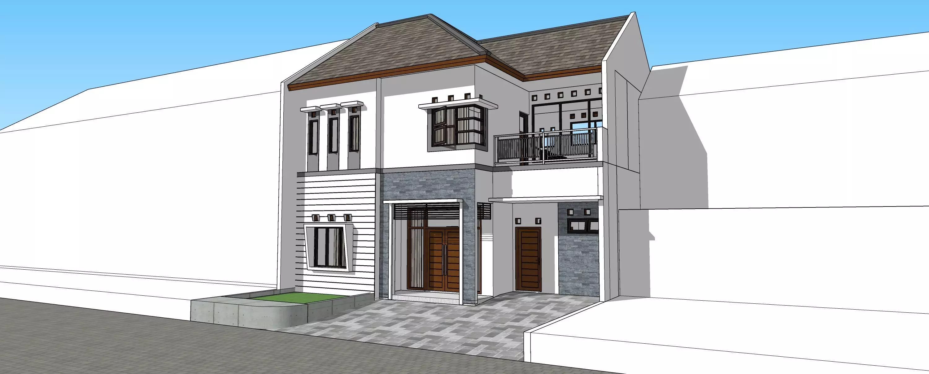 minimalist house 3D model_0