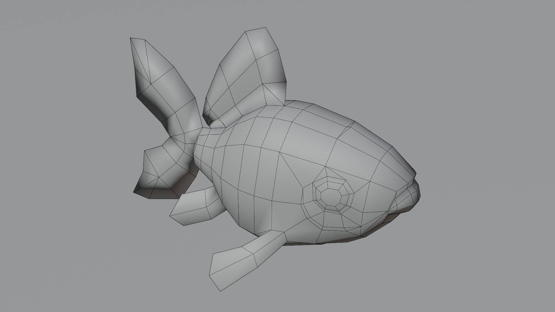 Golden Fish - Hand Painted 3D model_1