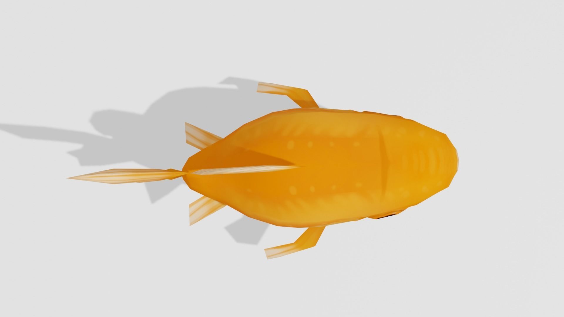 Golden Fish - Hand Painted 3D model_2