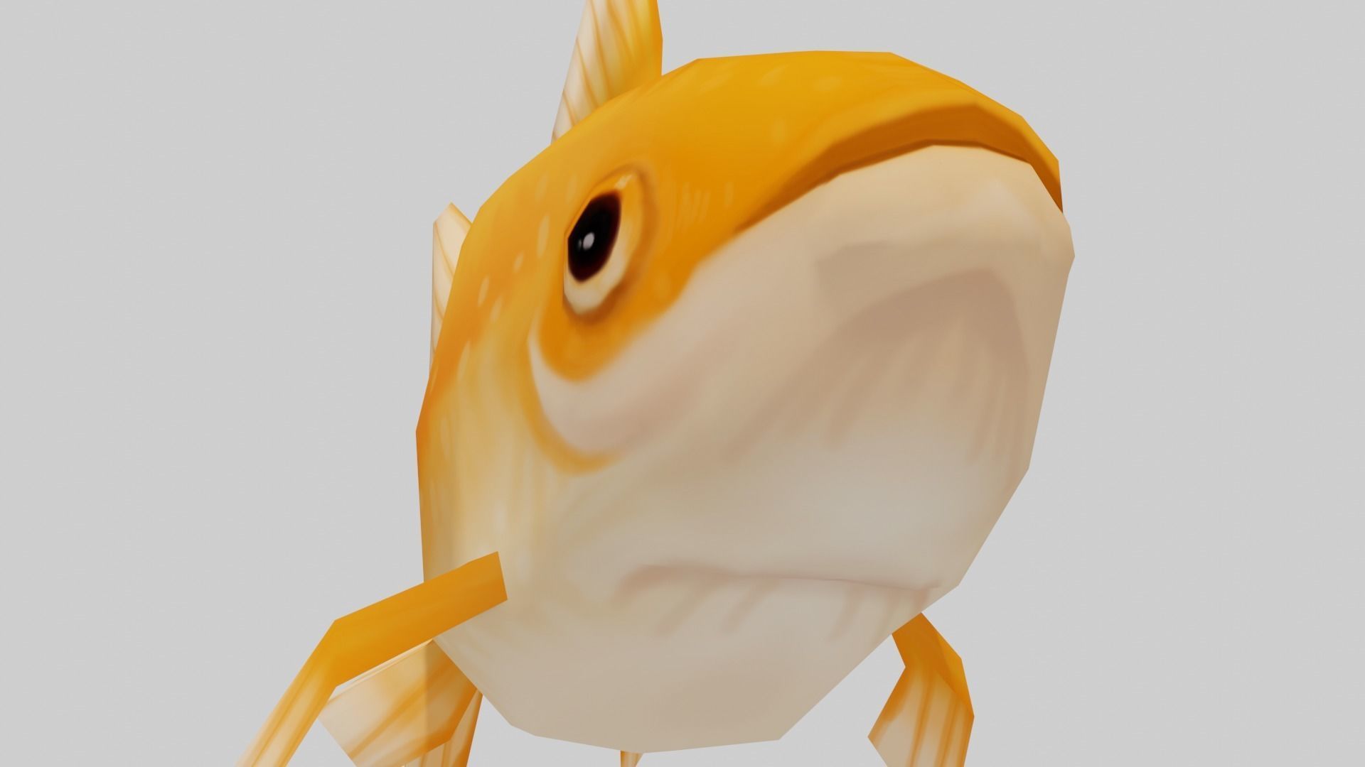 Golden Fish - Hand Painted 3D model_4