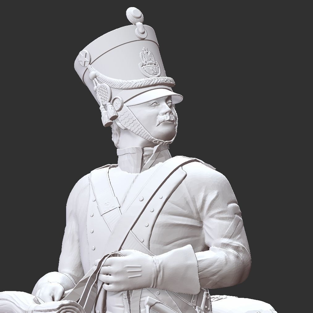 Gribeauval artillery train with  6 horses 3D print model_5