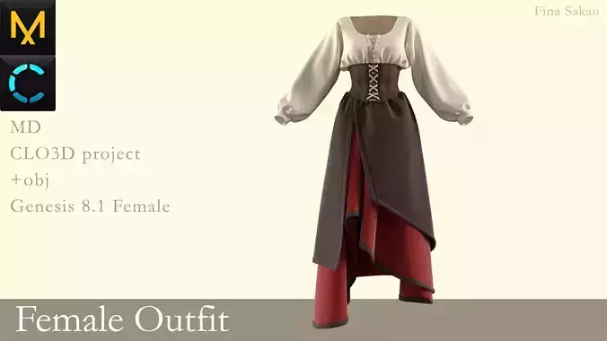 Female Outfit Marvelous Designer