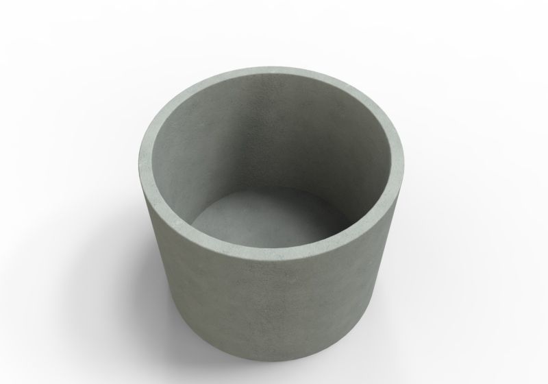 Short Circular Villa Flower Pot  3D print model_4