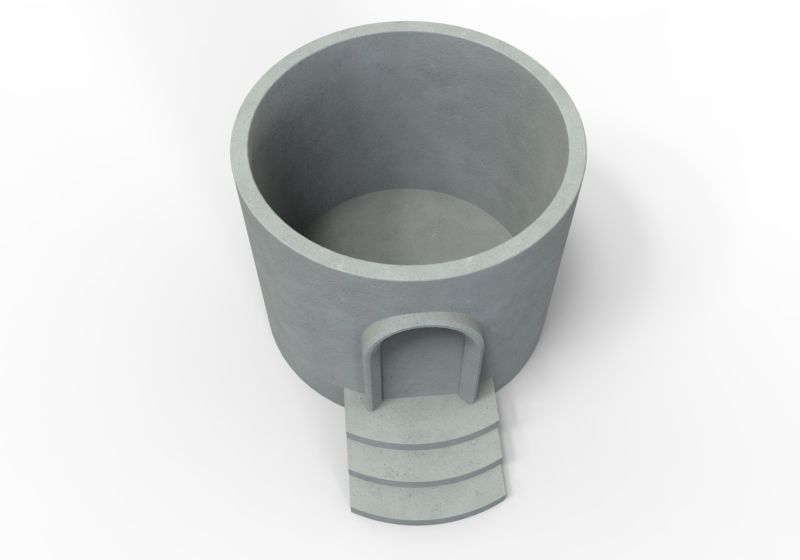 Short Circular Villa Flower Pot  3D print model_3