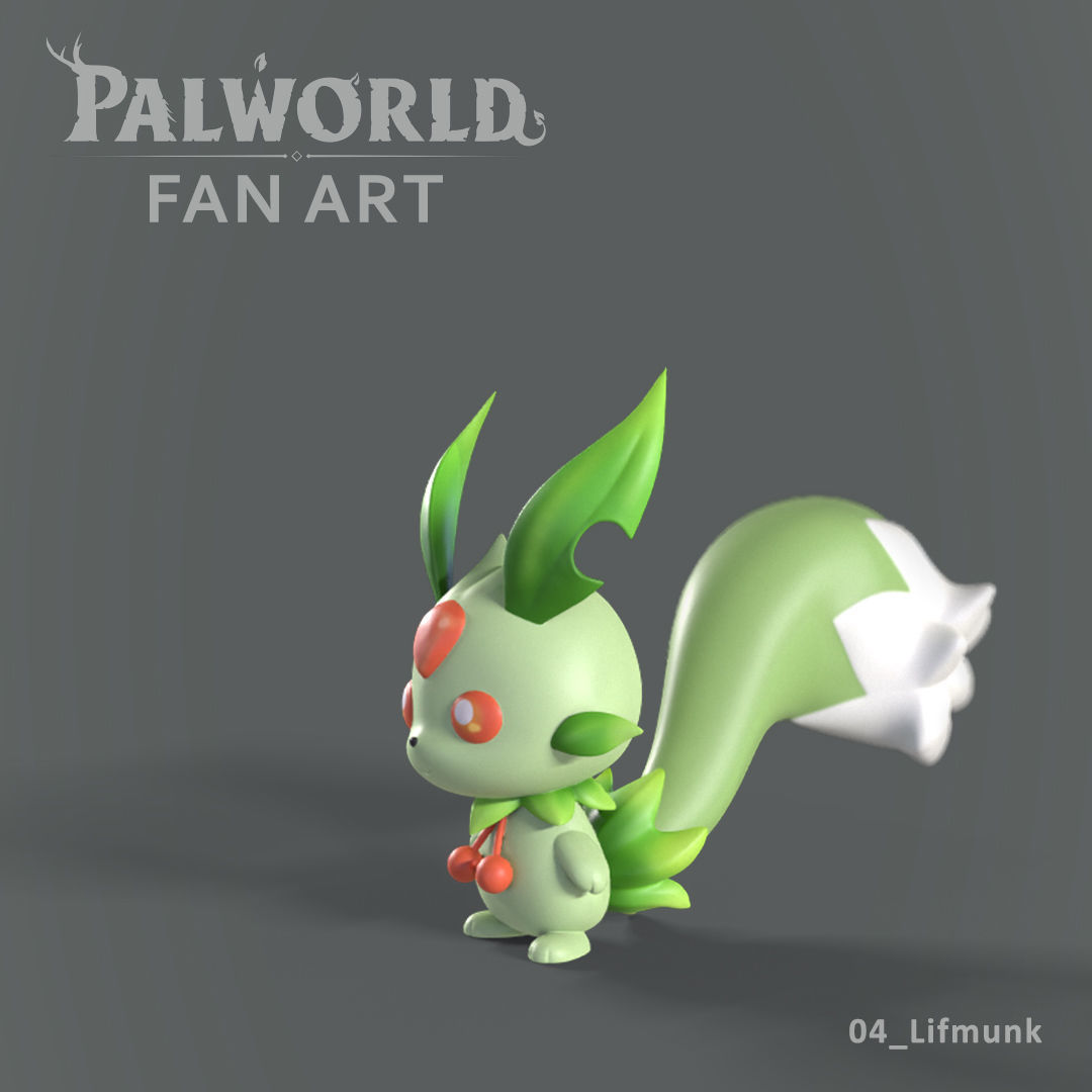 PALWORLD 04 LIFMUNK FANART 3D print model_4