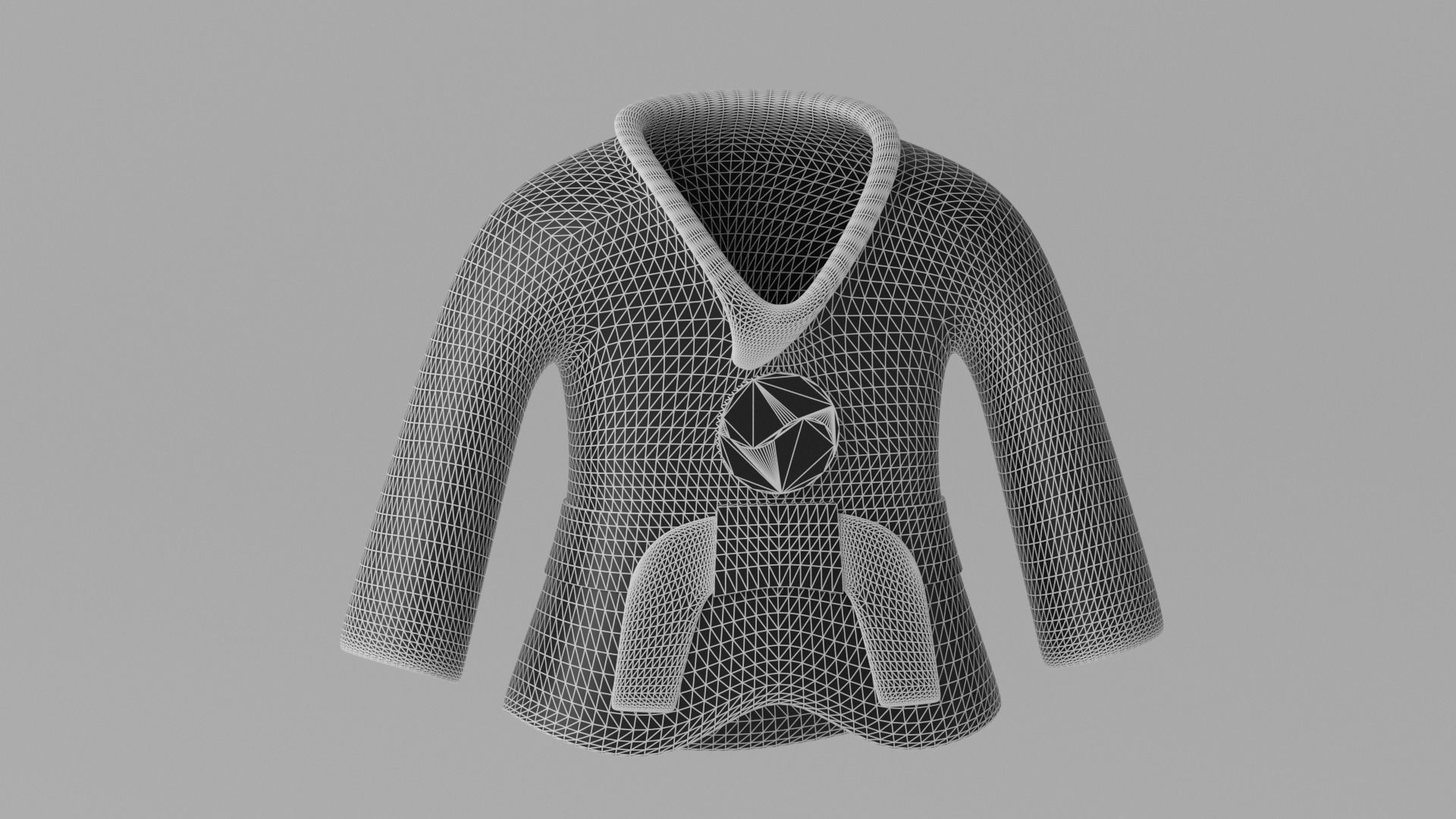 Korean Taekwondo Uniform Suit 3D model_4