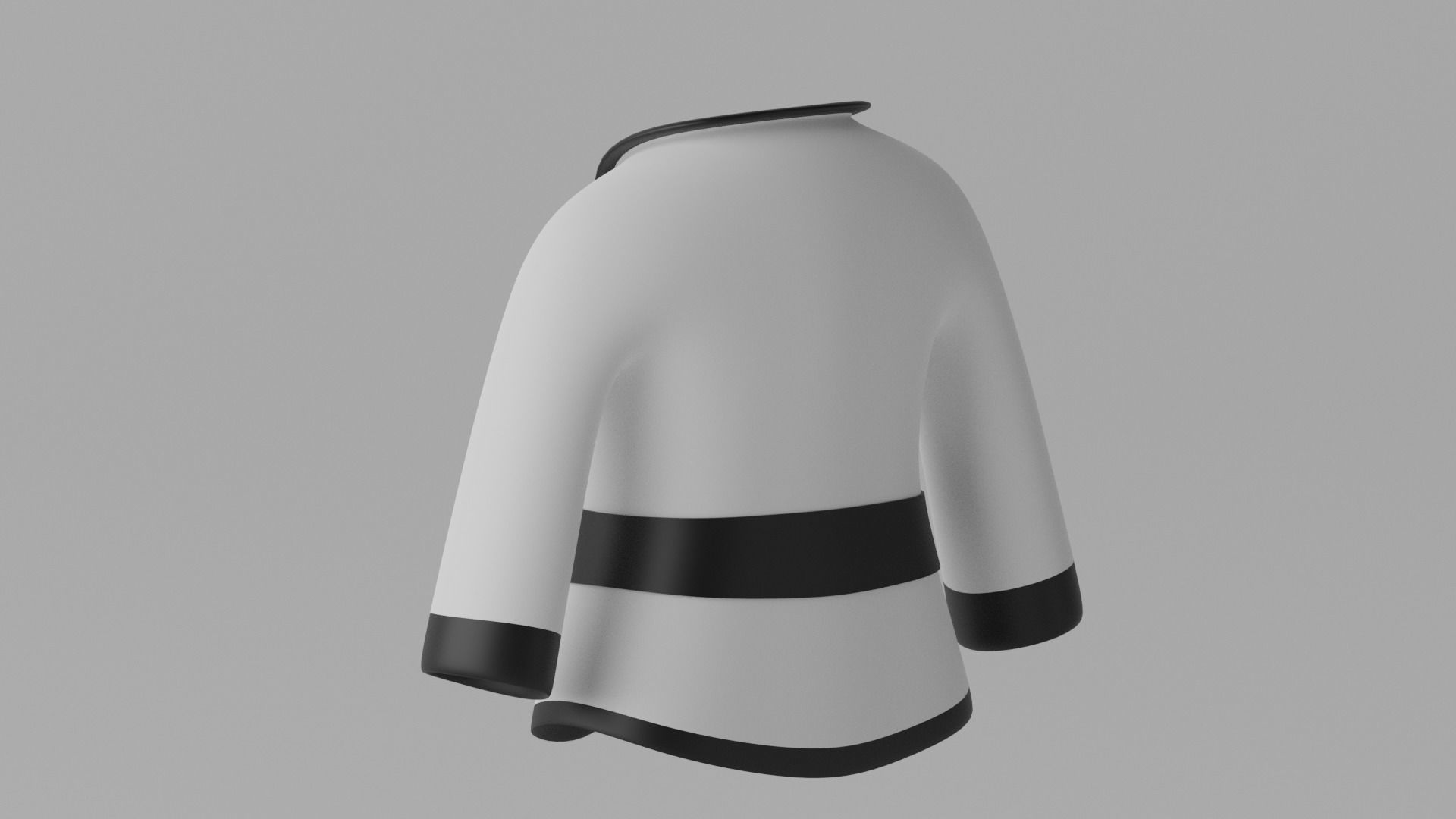 Korean Taekwondo Uniform Suit 3D model_6